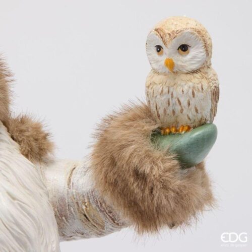Alternative view of EDG Babbo Natale con Animali Bianco Verde H 37