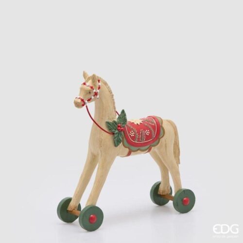 EDG Cavallo Xmas Verde Rosso H 35 L 32