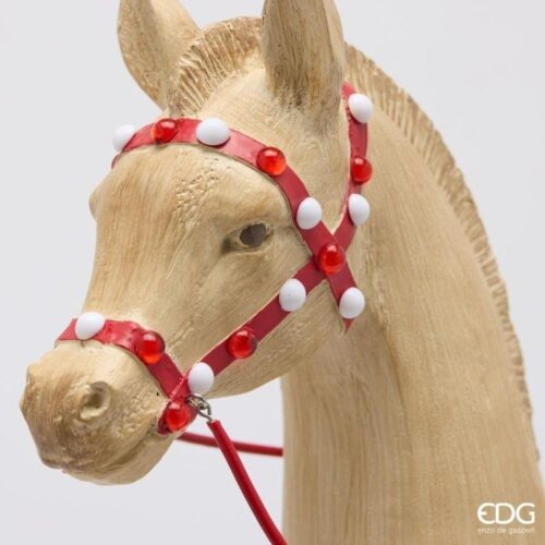 EDG Cavallo Xmas Verde Rosso H 57 L 50 - immagine 4