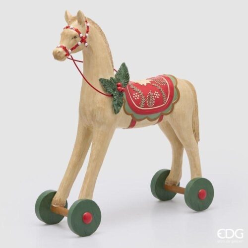 EDG Cavallo Xmas Verde Rosso H 57 L 50