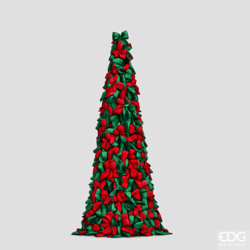 EDG Cono Fiocchi Verde e Rosso H 100 cm