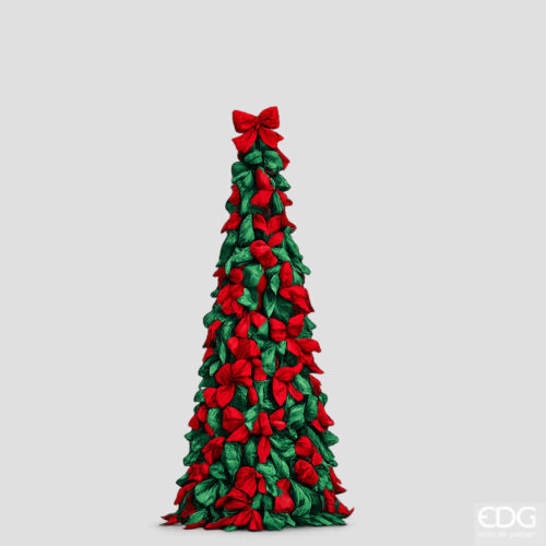 EDG Cono Fiocchi Verde e Rosso H 80 cm
