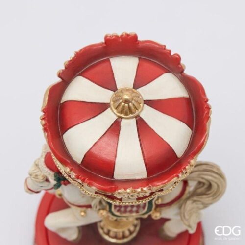 Alternative view of EDG Carillon Cavallo Giostra Bianco Rosso H 24