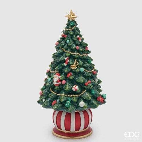 EDG Carillon Pino Decori Verde Rosso H 22,5 D 12,5
