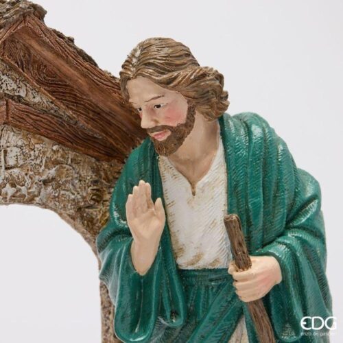 EDG Nativité Vert Rouge H 30 L 31 – Image 5