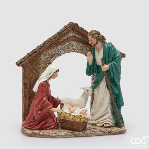 EDG Nativité Vert Rouge H 30 L 31
