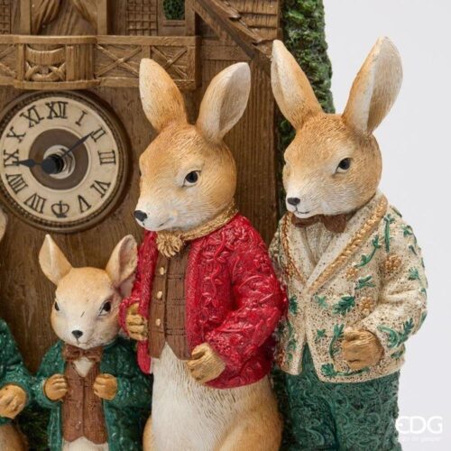 Alternative view of EDG Animali con Orologio Verde Rosso H 31 L 29