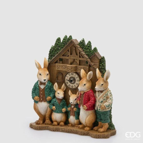 EDG Animali con Orologio Verde Rosso H 31 L 29