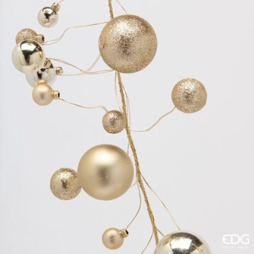Alternative view of EDG Festone 100 Palline Champagne H 180