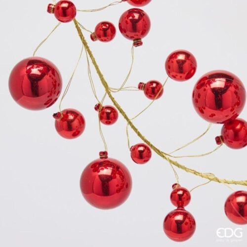 EDG Festone 100 Palline Rosse H 180 - immagine 3