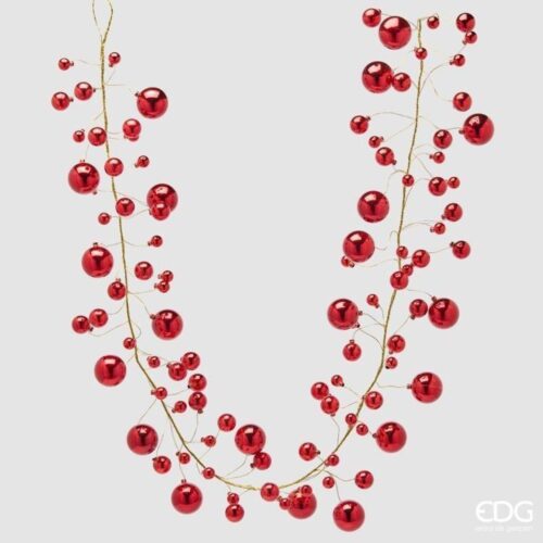 EDG Festone 100 Palline Rosse H 180 - immagine 4