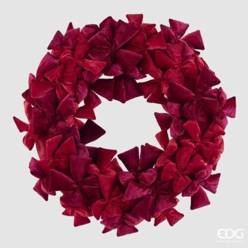 EDG Ghirlanda Fiocchi Decorativa Rossa D 70