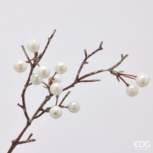 EDG Ramo Decorativo con Perle Bianche H 80 - immagine 3