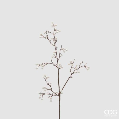 EDG Ramo Decorativo con Perle Bianche H 80