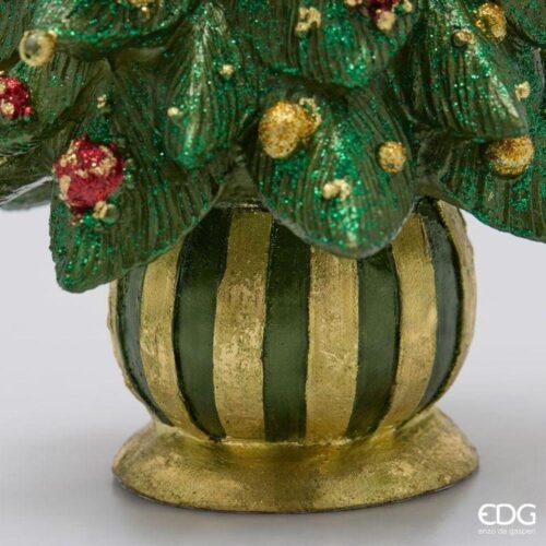 EDG Alberello Pino glitter Verde e Rosso H 33 - immagine 3