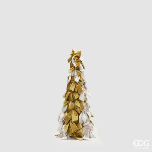 EDG Cono Fiocchi velluto Avorio e Oro H 60