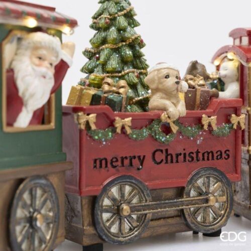 Alternative view of EDG Treno con Babbo Natale LED e Musica Verde Rosso L 37