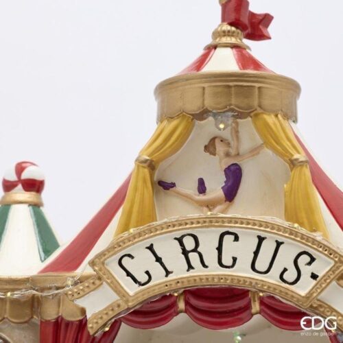 Alternative view of EDG Carillon Circo LED con Musica e Movimento Verde Rosso H 26