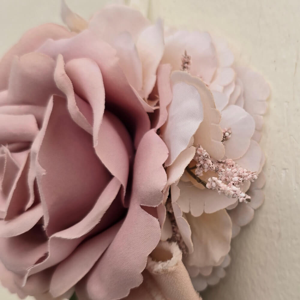 Fiori di Lena Nappa Decorativa con Rosa e Nastrino H 39 cm - immagine 4