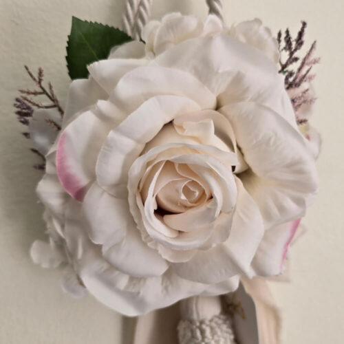 Alternative view of Fiori di Lena Embrasse Avorio con Rosa e Ortensie H70