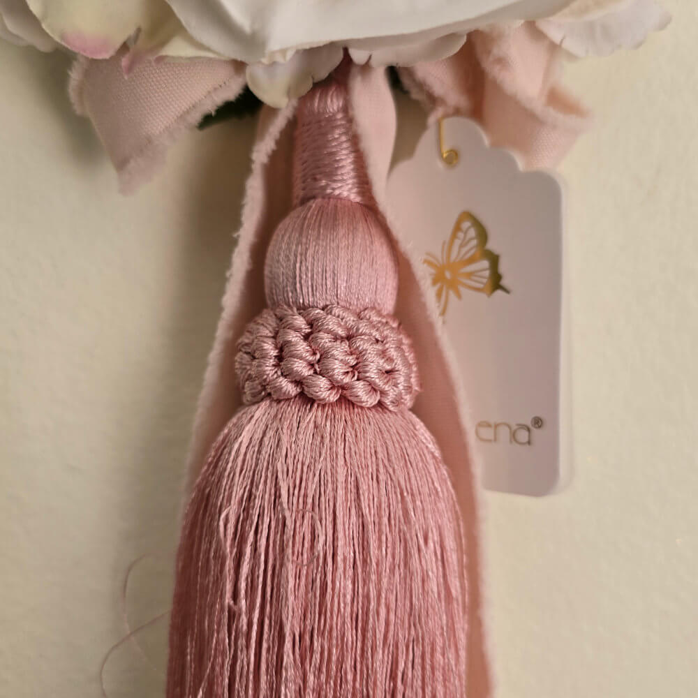 Fiori di Lena Tassel décoratif rose avec fleur h 38 – Image 2
