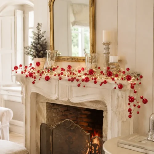 EDG Festone 100 Palline Rosse H 180