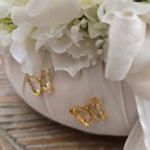 Alternative view of Fiori di Lena Pouf Floreale con 2 Peonie, Ortensia e 3 Farfalle Ø20 cm