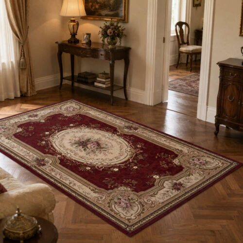 élégant tapis bordeaux 140 x 195 cm. marque blanc mariclo