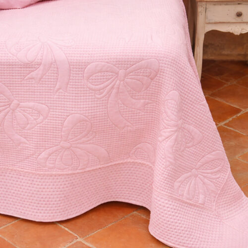 Alternative view of Trapuntino Singolo Fiocchettino Rosa con Federa L'Atelier 17