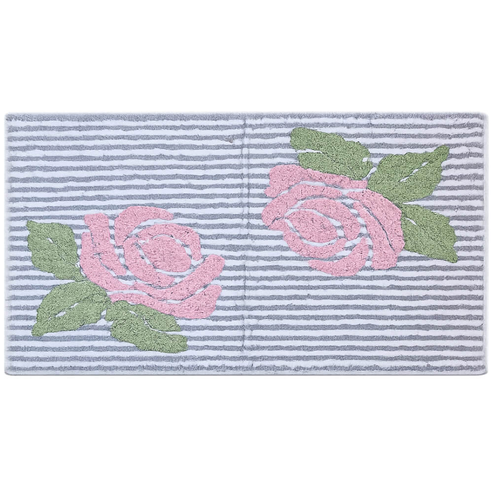 Tappeto Italia in cotone grigio / argento, 50x80 cm | Leroy Merlin
