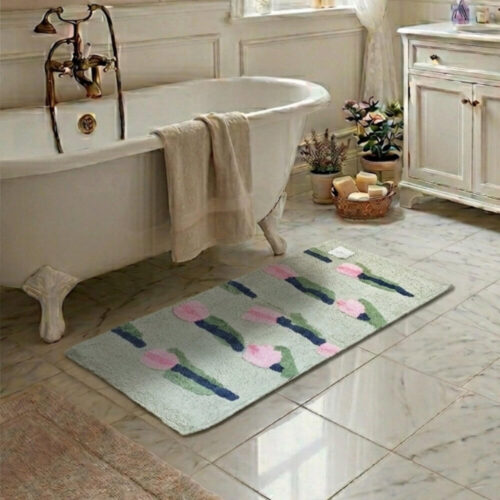 Alternative view of L'Atelier 17 Tappeto Bagno con Tulipani Verde 60x100