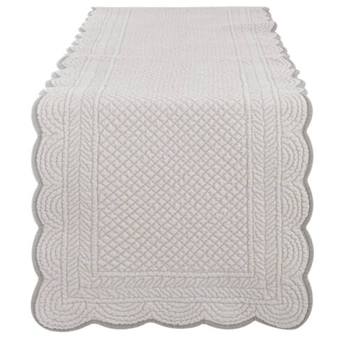 Alternative view of Blanc Mariclo Runner in Velluto Avorio Smerlato 45x140