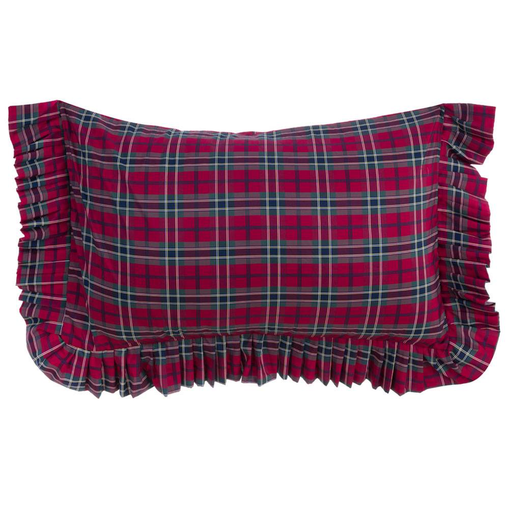 Blanc Mariclo: colcha de Tartan roja + 2 fundas de almohada, 260x260 - Imagen 2