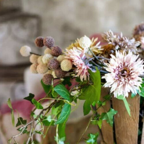 Alternative view of Blanc Mariclo Decoro Floreale a Sfere 62 cm