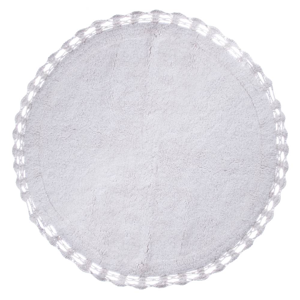 Blanc Mariclo Tappeto Bagno Tondo Crochet Bianco 80x80