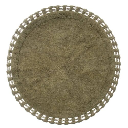 Blanc Mariclo Tappeto Bagno Tondo Crochet Verde Salvia 80x80