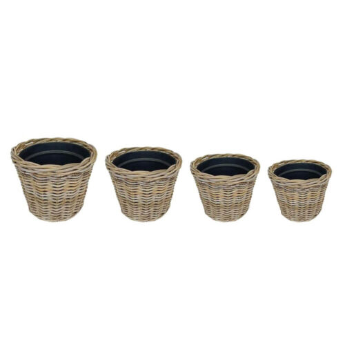 Alternative view of Blanc Mariclo Cesto Portavaso in Rattan - 4 modelli