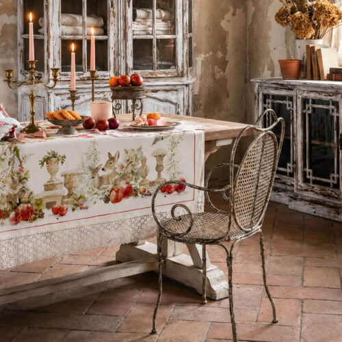 Blanc Mariclo Tovaglia Giardino d'Inverno Pizzo 180x250