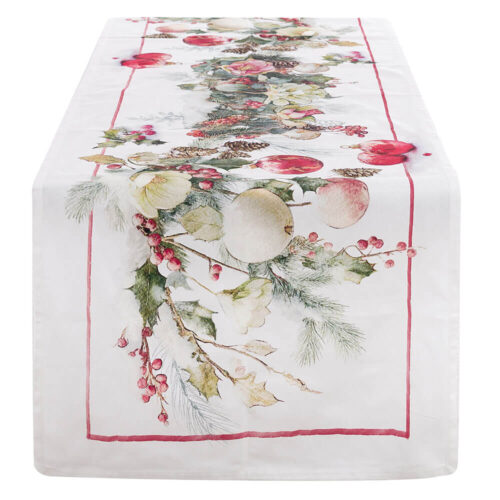 Alternative view of Blanc Mariclo Runner Natalizio Giardino d'Inverno 50x160