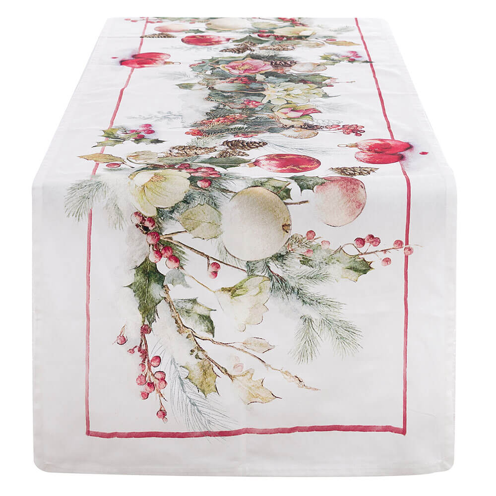 Blanc Mariclo Runner Natalizio Giardino d'Inverno 50x160 - immagine 2