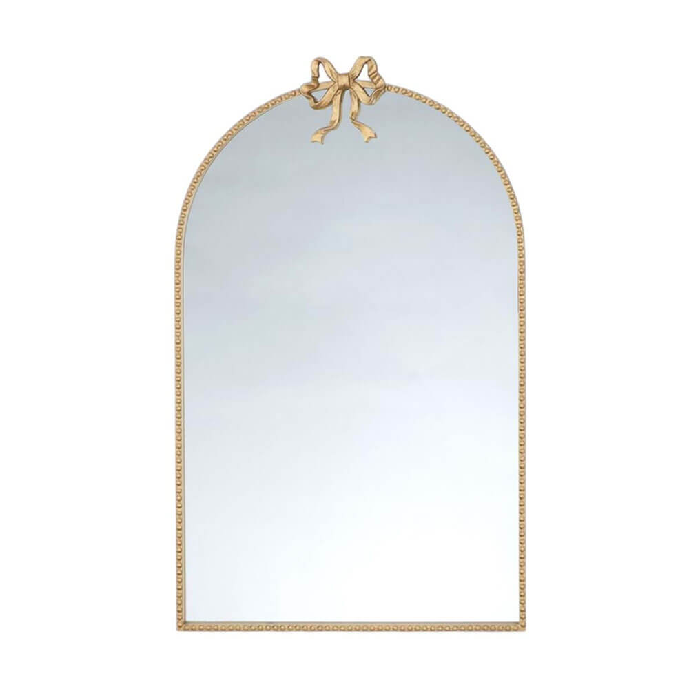 Blanc Mariclo : miroir en forme d'arc doré avec nœud, H 83 – Image 2