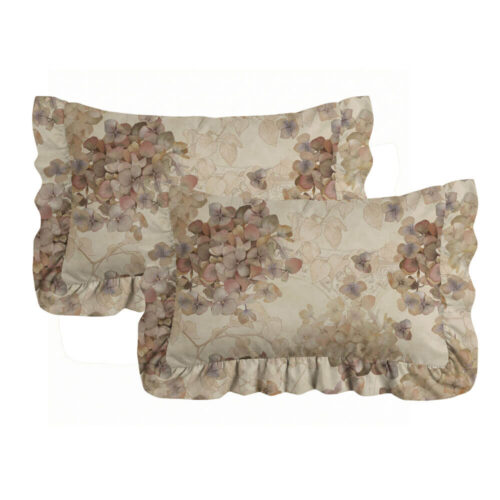 Blanc Mariclo : Couette à motifs floraux « Promenade » + 2 taies d'oreiller 260 x 260 – Image 3
