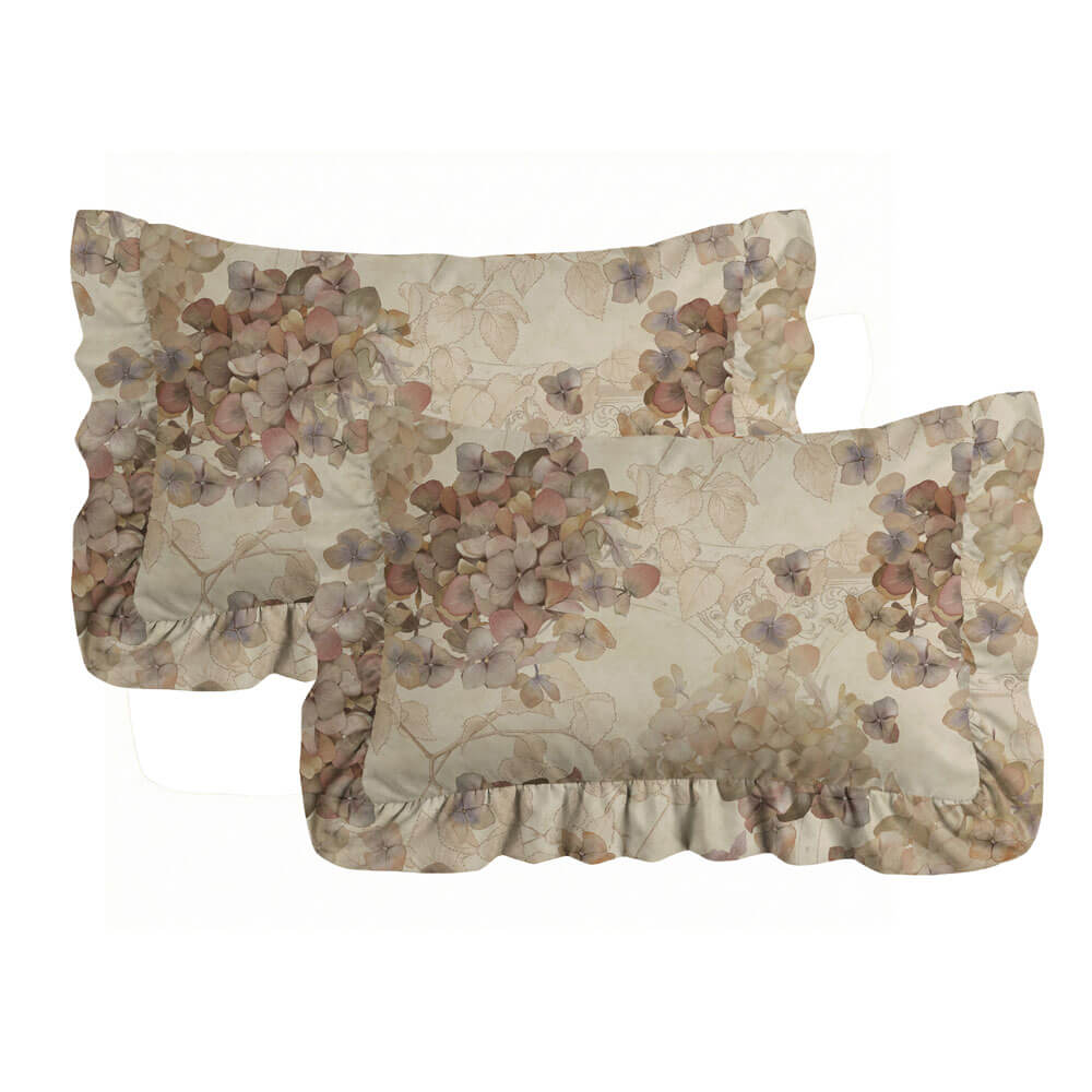 Blanc Mariclo : Couette à motifs floraux « Promenade » + 2 taies d'oreiller 260 x 260 – Image 3