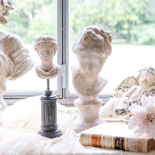 Alternative view of Blanc Mariclo Busto Classico su Piedistallo Respiro H 46
