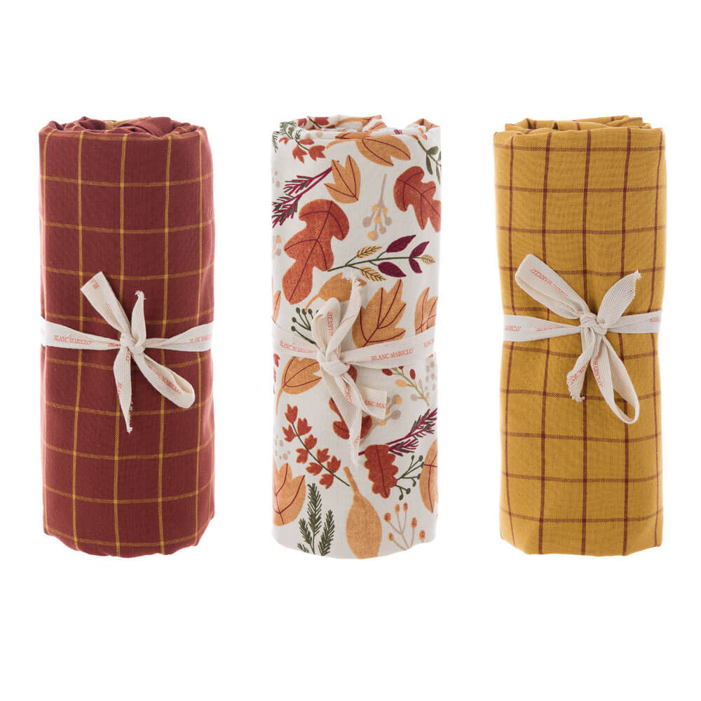 Blanc Mariclo, nappe longue « Bosco Ambrato », 140 x 270