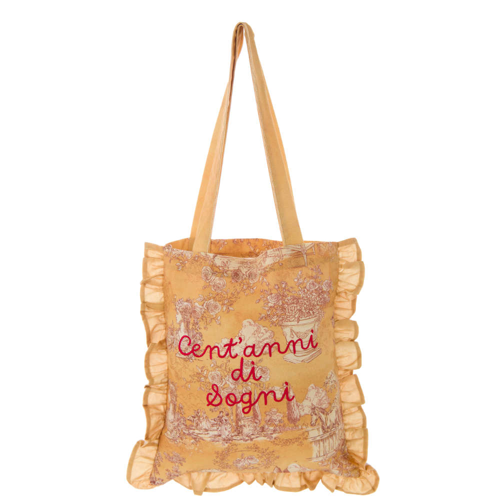 Blanc Mariclo Borsa Boudoir con Ricamo Artigianale 32x40