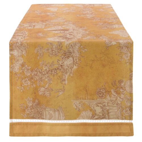 Blanc Mariclo Runner Romantico con Stampa Antica 50x150