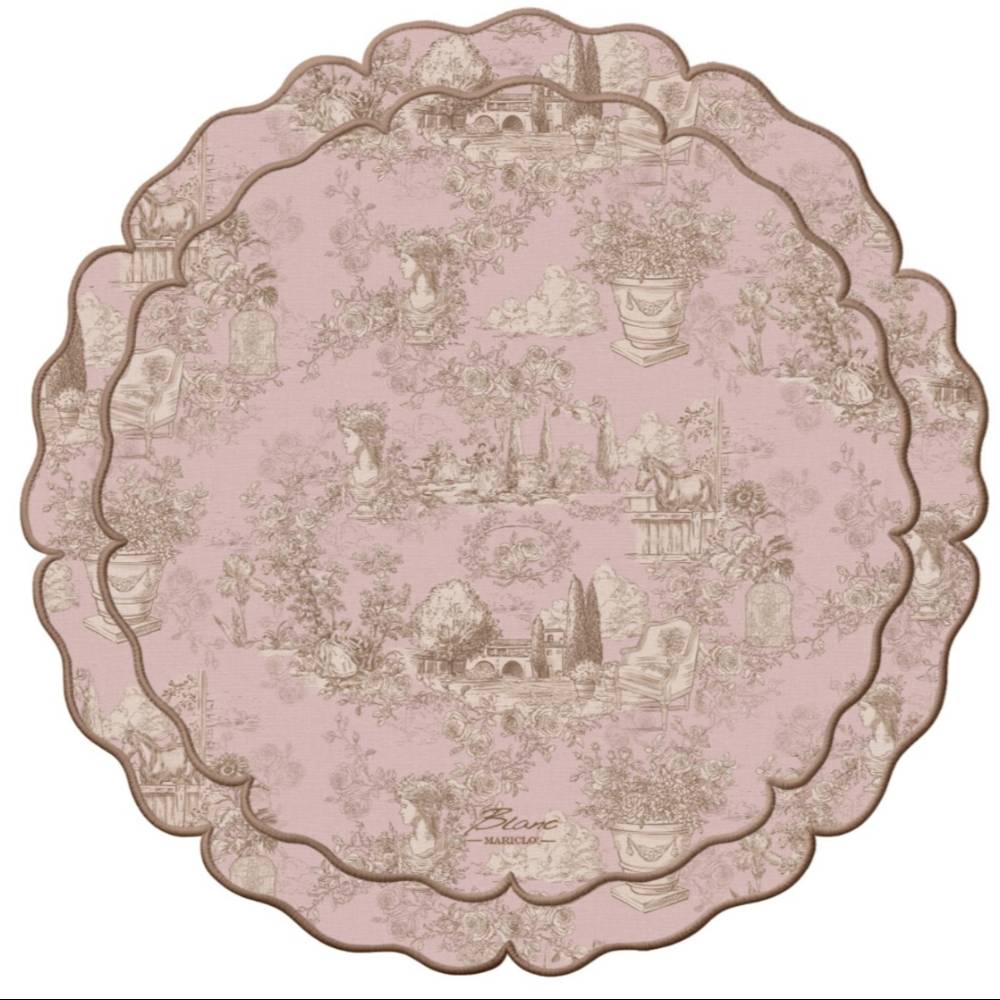 Blanc Mariclo Tovaglietta Vinile Stampa Toile Rosa 38x38 - immagine 2
