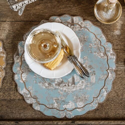 Blanc Mariclo Tovaglietta Vinile Stampa Toile Verde 38x38