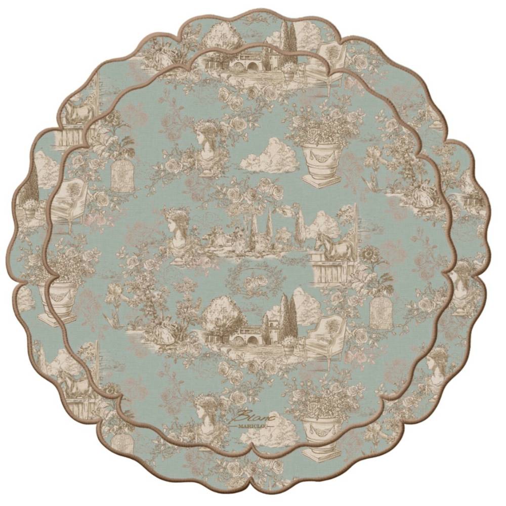 Blanc Mariclo Tovaglietta Vinile Stampa Toile Verde 38x38 - immagine 2